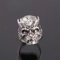 Gothic Skull Mask Ring Japanese Prajna Ghost Hip Hop Rock Punk Zircon Gift for Men Women Trendy Rings Resizable resizable