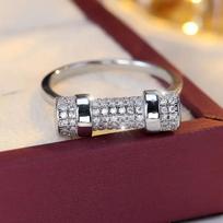 European and American Dumbbell Wax Inlaid Design, Punk Ring, Female Actress, Elegant Personality, Niche Trend Luxury Accessories 9