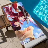 Towel Beach Bath Quick-Drying Lightweight Portable Sauna Camping Chasca Swim Pool Genshin Impact Travel W30*H60(CM)