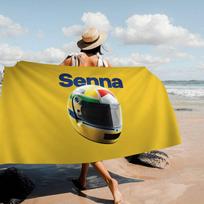 A-Ayrton S-Senna Logotipo Mikropluošto Paplūdimio Rankšluostis Sugeriantis Greitai Džiūstantis Minkštas Joga Plaukymas Kurortas Alpinizmas Rankšluostis W30*H60(CM)