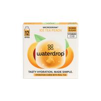 Waterdrop Microdrink Ice Tea Peach gėrimo kubeliai su natūralia arbata, 12 vnt.