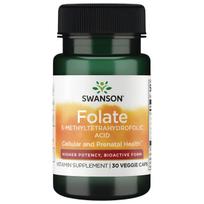 Swanson Folio rūgštis (Quatrefolic ®) – 30 vegetariškų kapsulių