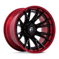 R20x10J 8X165.1 ET-18 CB-125.1 Matte Black W/ Candy Red Lip