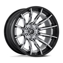 R24x12J 5X127 ET-44 CB-71.6 Chrome With Gloss Black Lip
