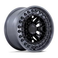 R17x9J 6X139.7 ET-12 CB-106.1 Matte Black With Gunmetal Lip