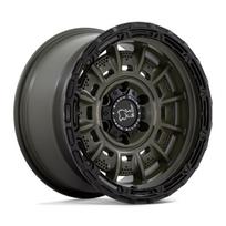 R20x10J 8X165.1 ET-18 CB-125.1 Olive Drab Green With Black Lip
