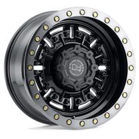 R20x9.5J 8X170 ET-18 CB-125.1 Gloss Gun Black W/ Machined Dark Tint