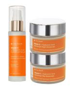 DR. EVE_RYOUTH Dieninis/naktinis drėkinamasis veido kremas (2x50 ml) ir serumas su vitaminu C ir hialurono rūgštimi (60 ml)
