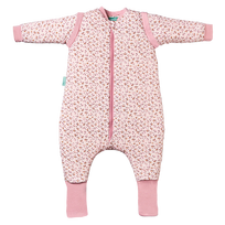 Molis&Co pižama - miegmaišis su rankovėmis, kojytėmis ir atverčiamomis kojinėmis TOG 2.5 Misty Rose