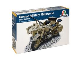 Italeri - German Military Motorcycle BMW R75 with Sidecar, 1/9, 7403