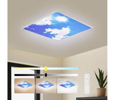 Brilagi-LED Dimeriuojamas šviestuvas SLIMFRAME SKY LED/58W/230V 60x60 cm sidabrinis/mėlynas + nuotolinis valdymas