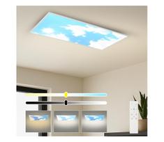 Brilagi - LED dimeriu reguliuojamas lubinis šviestuvas SLIMFRAME SKY LED/80W/230V 120x60 cm sidabrinis/mėlynas + nuotolinis pultas