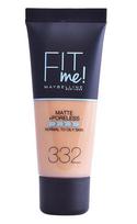Skystas makiažo pagrindas Maybelline Fit Me Matte + Poreless 332, smėlio sp., 332 golden, 30 ml