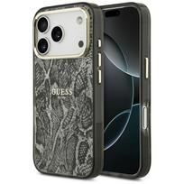 Guess Python Raštas MagSafe Dėklas iPhone 17 Pro - Juodas