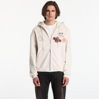 AllSaints Patcher Zip Through Sweatshirt Dusk White - Dydis L (M014NE Dusk White Džemperiai)