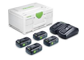 Festool energijos komplektas SYS 18V 4xTBX 4/TCL 6 DUO