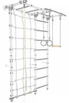 Sporto kompleksas (gimnastikos sienelė) JUNIOR ATLET LIGHT 2in1, balta-pilka, 220x140cm