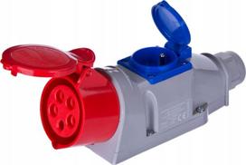 Tarel 16a/5p 400v Ip44 Trifazis Lizdas su 230v Lizdu