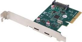 Lanberg Network card PCI EXPRESS X1 -> 2X USB-C 3.2 GEN 2X1 led low profile