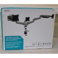 SALE OUT. DIGITUS Triple monitor mount, 3x 27", 3x 6 kg | Digitus Desk Mount | Triple Monitor Gas Spring Mount DA-90363 | Adjustable Height, Tilt, Swivel | 15-27 " | Maximum weight (capacity) 3x6 kg | DAMAGED PACKAGING | Silver