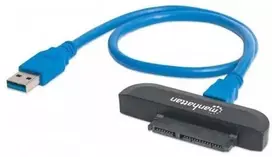 Manhattan 130424 kabelių sąsaja / invertavimo adapteris USB 3.0 SATA L-type Juoda