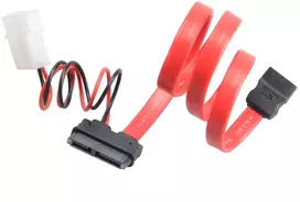 Akasa SATA Combo Cable Slimline iki SATA / Molex – 40cm