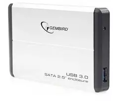 GEMBIRD EE2-U3S-2-S HDD/SSD enclosure for 2.5 SATA - USB 3.0 Aliuminio Sidabrinis