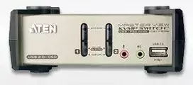 Jungiklis Aten 2-Port PS / 2-USB VGA / Audio KVMP Pereiti su OSD