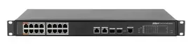 Dahua ePoE šakotuvas 100Mbps 16portu+2G uplink + 2SFP, ePoE 8 portai, ePoE iki 800m, Hi-PoE