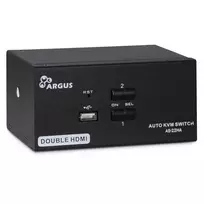 Inter-Tech KVM jungiklis AS-22HA HDMI, 2 prievadų, metalinis