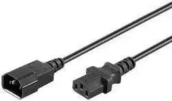 MicroConnect Maitinimo laidas C13- C14 1,5m Juoda
