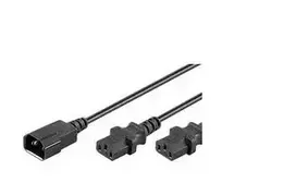 Maitinimo kabelis MicroConnect C13x2 - C14, 1,8m (PE061318)