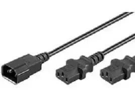 Maitinimo kabelis MicroConnect C13x2 - C14 0.6m (PE061306)