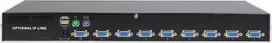 Assmann Electronic DIGITUS 8 krypčių kombinuotas KVM jungiklis, 1 vartotojo 8 kompiuterių modulio lizdas IP moduliui