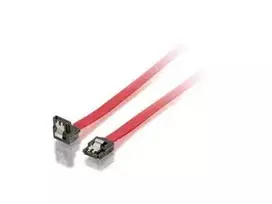 „Equip SATA“ kabelis 7 kontaktų->7 kontaktų kampinis 3Gbps 0,30 m raudonas PVC polietileno maišelis