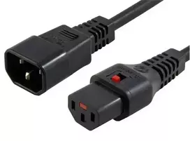 Maitinimo kabelis MicroConnect IEC LOCK C13 - C14, 1m (PC1024)