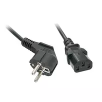 Maitinimo Laidas - LINDY Schuko Kištukas į C13, 3m, 10A/250V, PVC, Varis, Juodas