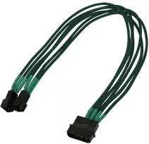 Nanoxia Molex - 3-pin x2, 0,3m, Žalias (900500015)