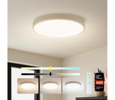 Brilagi - pritemdomas LED šviestuvas POOL SMART LED/60W/230V, skersmuo 50 cm, Wi-Fi Tuya, smėlinis, su nuotoliniu pultu