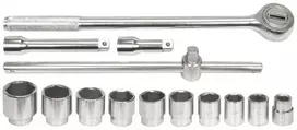Vorel Toya Sa Poland Galvučių komplektas 6 kampų | 22-50 mm | metalinė dėžė | 20 mm (3/4") | 14 vnt. (58140)