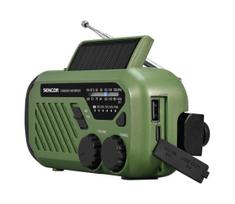 Sencor - Kempingo radijas su LED žibintu 5V/2000 mAh IPX4 žalias