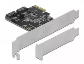 Delock 2 prievadų SATA PCI Express x1 plokštė – žemo profilio formatas