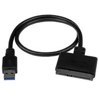 StarTech.com USB312SAT3CB kabelių sąsaja / invertavimo adapteris USB 3.1 A SATA 7+15 pin Juoda
