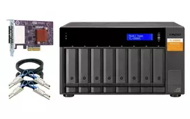 QNAP TL-D800S saugojimo diskų korpusas 2.5/3.5" HDD / SSD aptvaras Juoda, Pilka