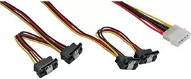 Inline Molex - SATA x4, 0.55 m, Multicolour (29672B)