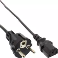Maitinimo kabelis InLine F tipas Vokiečių tiesiai - 3 Pin IEC C13 (16651C)