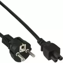 Maitinimo kabelis InLine F tipas Vokiečių - "Miki Mouse" nešiojamas kompiuteris Plug juoda (16656D)