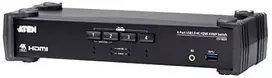 Aten | 4-Port USB 3.0 4K HDMI KVMP Switch with Audio Mixer Mode | CS1824