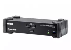 Aten | 2 prievadų USB 3.0 4K HDMI KVMP komutatorius su garso maišytuvo režimu | CS1822