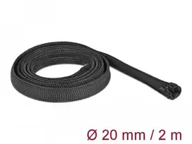 DELOCK kabelio jungtis 2M 20MM užtrauktukas juodos spalvos poliesteris